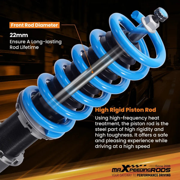 MXPR 24WAY Pro Performance Lowering Coilovers VW T6  VW MK5 MK6 GOLF JETTA 06-14