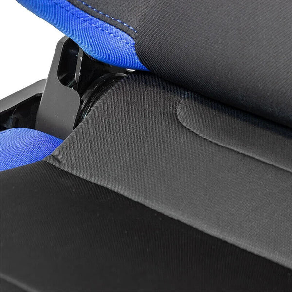 ATS RS6 x1 Universal Car Van 4x4 Motorhome Bucket Seat Black Blue Textile Fabric