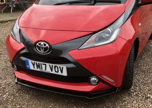 DS Toyota Aygo2  Mk2 Front Bumper Lower Splitter Spoiler Valance Gloss Black