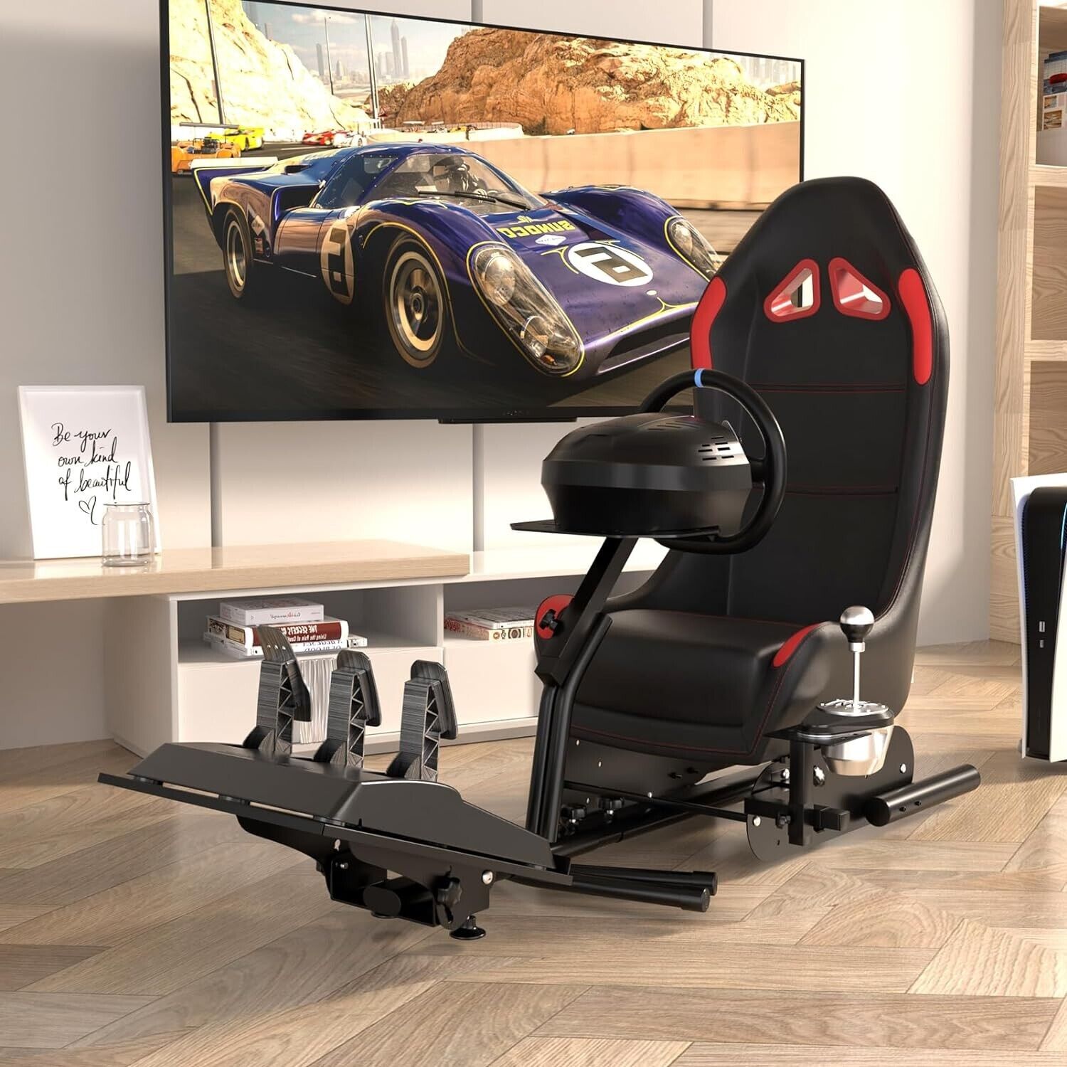 DS Driving Game Sim Racing Frame Rig Seat Wheel Pedals Xbox PS