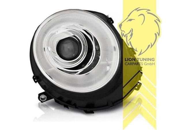 LT LED DRL Lightbar Halo Ring Headlights Mini One R56 R57 06-14 chrome LHD