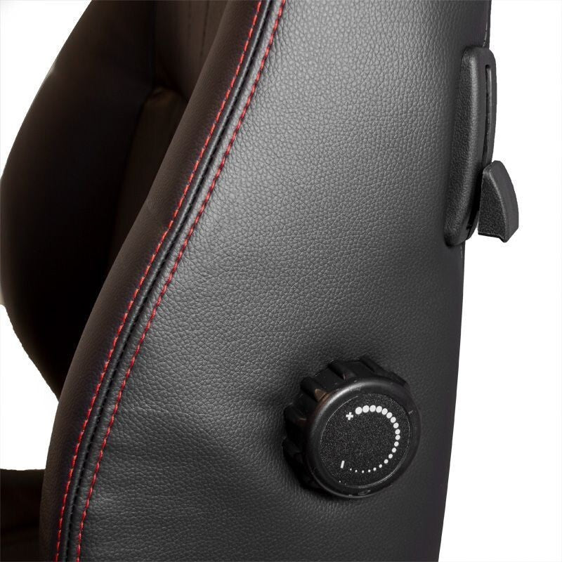 x2 Autostyle Black Classic Car Retro Kit Sports Car Bucket Seats Red Stitch