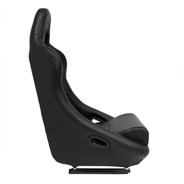 LJ-A Driving Game Racing Sim Simulator Frame & Universal Fixed Back Motorsport Bucket Seat for Wheel Pedals Xbox PS PC