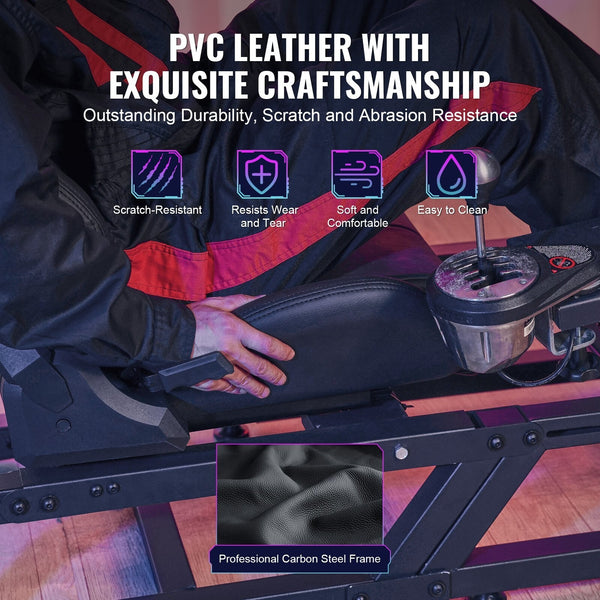 VVR Driving Game Sim Racing Frame Rig + Bucket Seat for Wheel Pedals Xbox PS PC