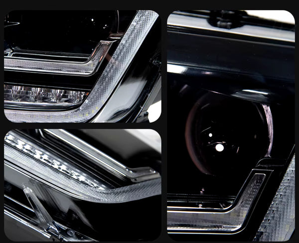 Pair LED DRL Lightbar VW AMAROK Hella 5 Lens Hid H7 Headlights LHD or RHD