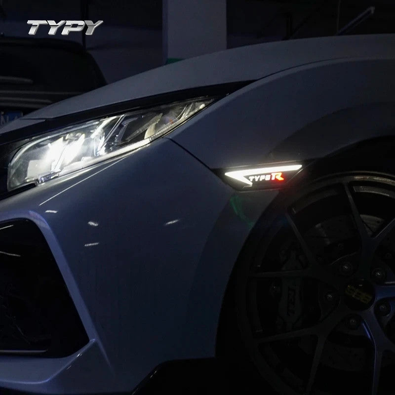 TYPY Pair 16-21 Honda Civic 10 Type R Si Front Bumper LED DRL Turn Signal Lights