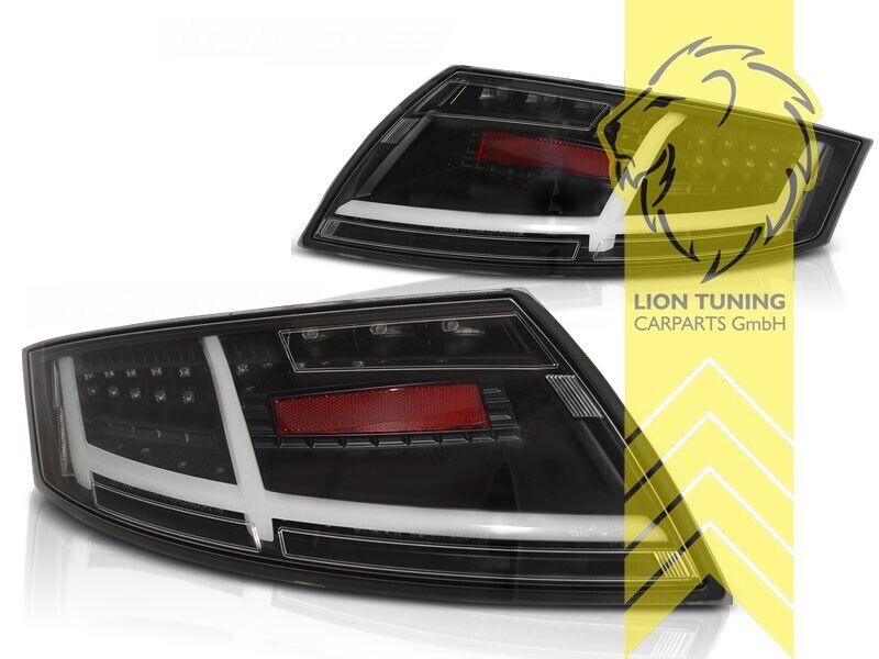 LT Pair LED DRL Lightbar Rear Lights Tail Lamps Audi TT 8J 06-14 black LHD