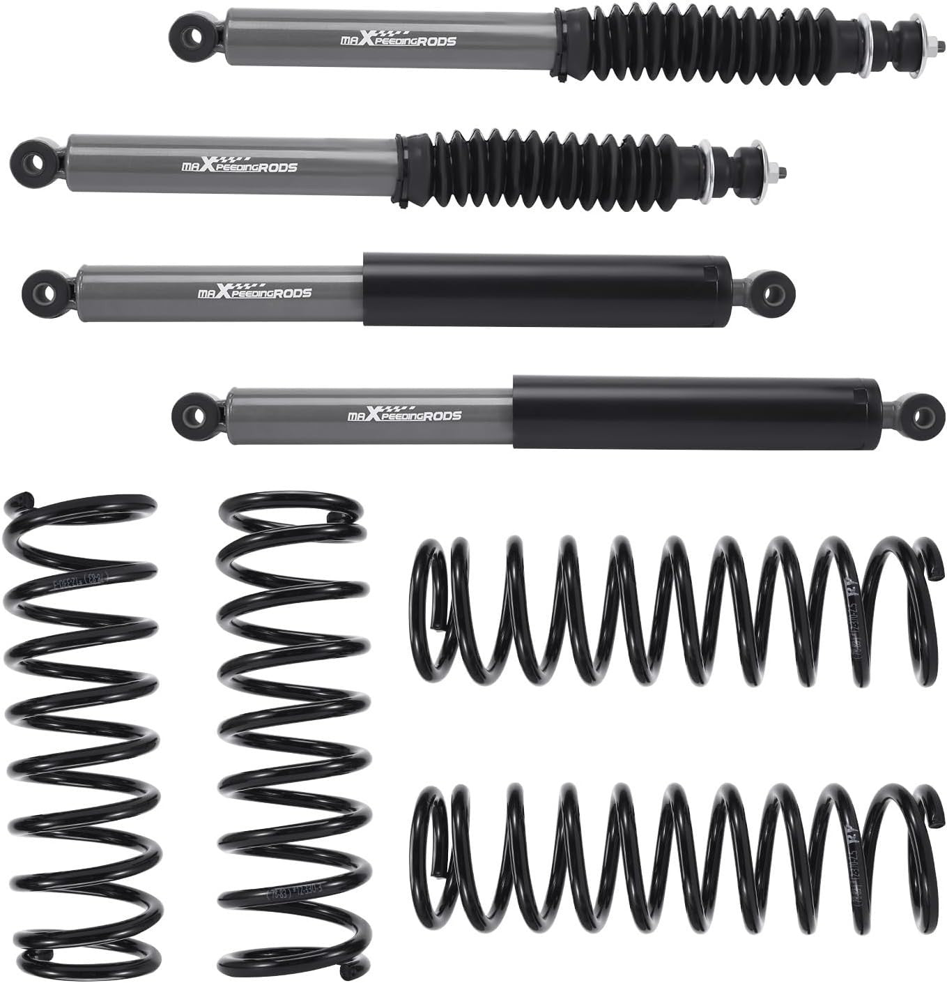 MXPR Coilovers Kit 4Pcs Front & Rear Suspension Lift Kit Shock Suzuki Jimny 2"