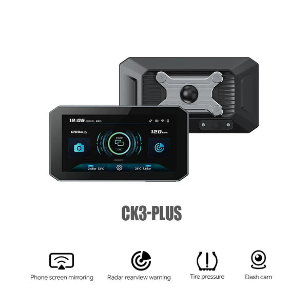 Cokima CK3-PLUS Pathfinder MotoNav AI® mmWave Radar Nav GPS 1080p HD dual-camera