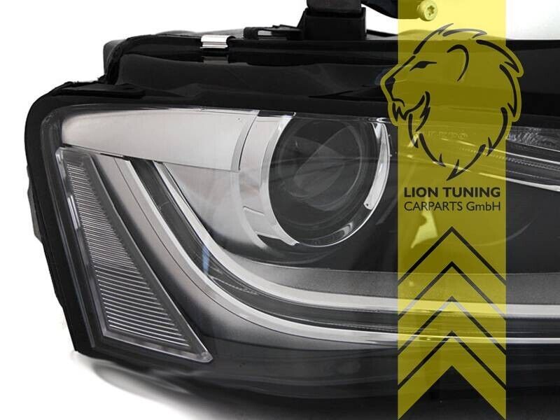 LT LED DRL Lightbar Headlights Audi A4 B8 8K Limo Avant Facelift 11-15 black LHD