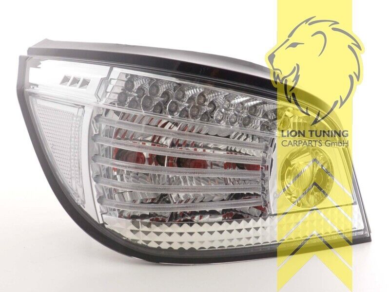 LT LED Lightbar REAR LIGHTS Tail BMW E60 white chrome 03-07 LHD