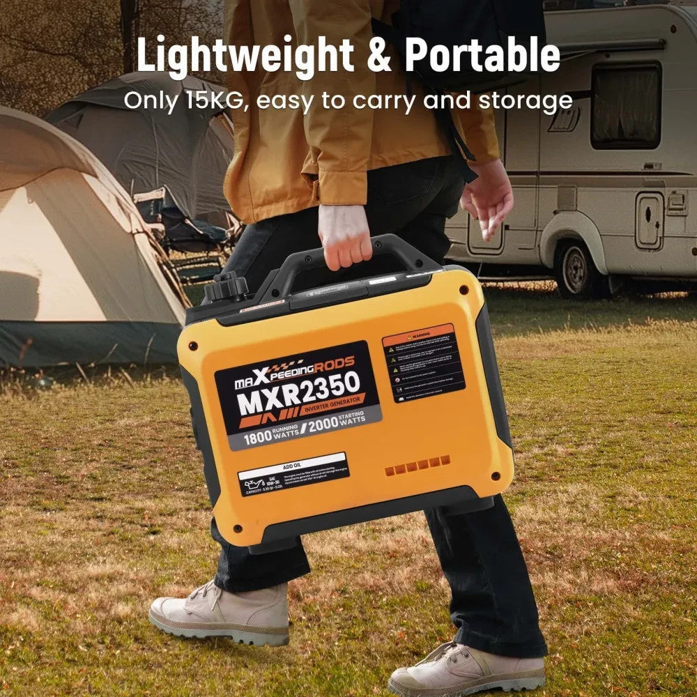 MXPR Generator Petrol Inverter 3500W Portable 22kg RV SUV Camping Home Backup