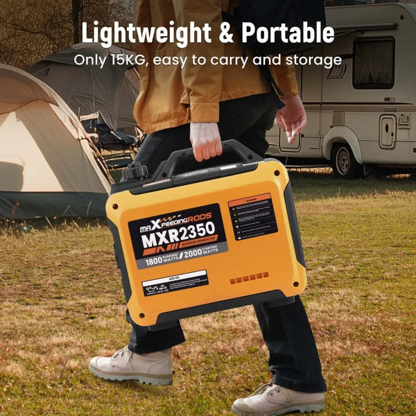 MXPR Generator Petrol Inverter 3500W Portable 22kg RV SUV Camping Home Backup