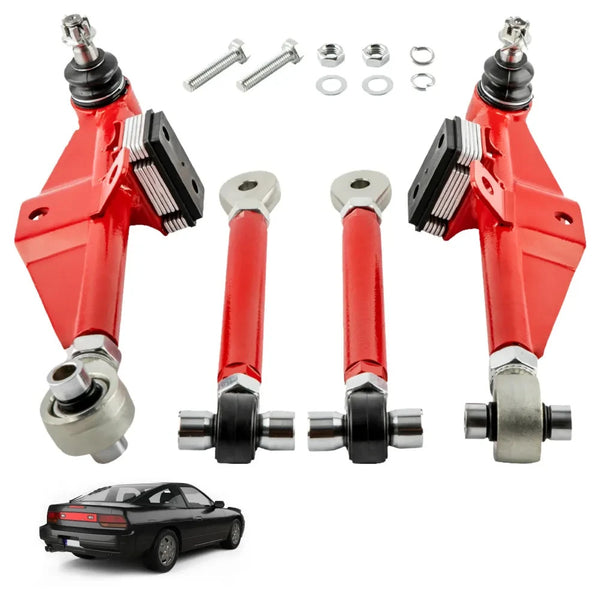 MXPR Front Lower Control Arms + High Angle Tension Rods Nissan 240SX 89-98