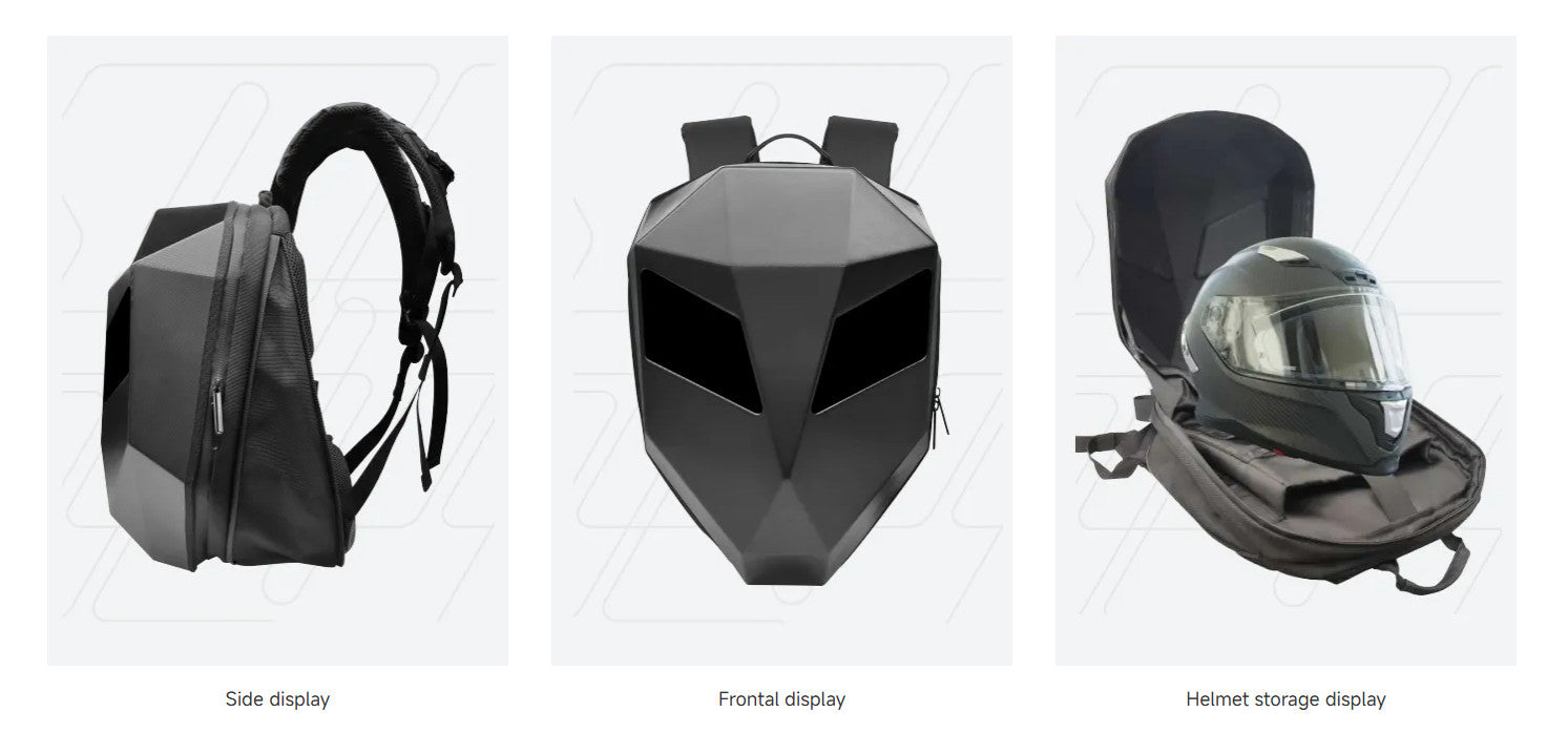 LOY Biosled Knight Waterp BT App LED Screen Backpack Rucksack Motorcycle Bike