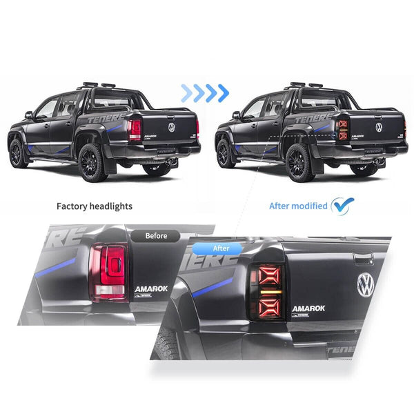VLAND 10-22 VW Amarok DYNAMIC Welcome Animation Sequential Lightbar LED DRL Rear Lights Tail Lamps LHD