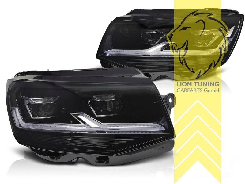 LT Pair LED DRL Halo Headlights VW Bus T6 Multivan Caravelle Van Bus Transporter flatbed LHD