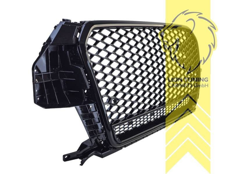 LT front bumper air intake radiator Grille Audi Q3 8U ABS Glossy black 11-15