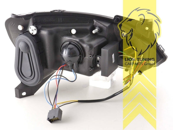 LT Pair LED DRL Angel Eye Halo Ring Headlights Opel Corsa C Combo C black LHD