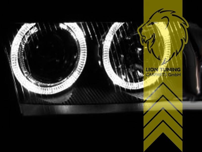 LT Pair LED DRL Halo Headlights Audi A4 B5 8D 94-98 Sedan Avant black