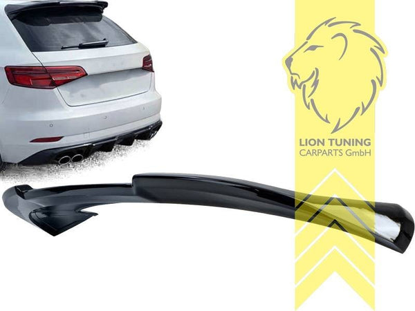 LT Rear Bumper Audi A3 8V 8VA Sportback  Rear Diffusor 5-drs black gloss 12-20