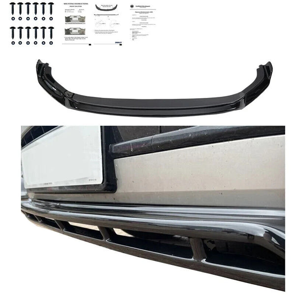 OW Front Bumper Lip Splitter VW Transporter Van T6.1 20-22 V3 Gloss Black