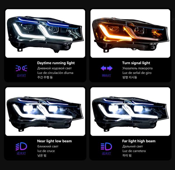 TYPY Pair LED DRL Lightbar Headlights Hid H7 X4 F26 LCI BMW X3 F25 10-17 LHD RHD