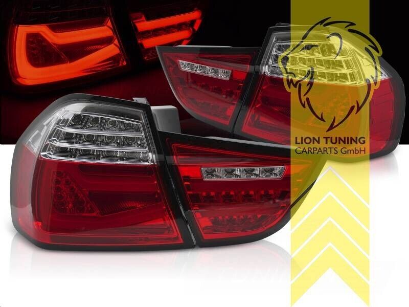 LT LED DRL Lightbar Rear Tail Lights BMW E90 LCI sedan red white 08-11 LHD