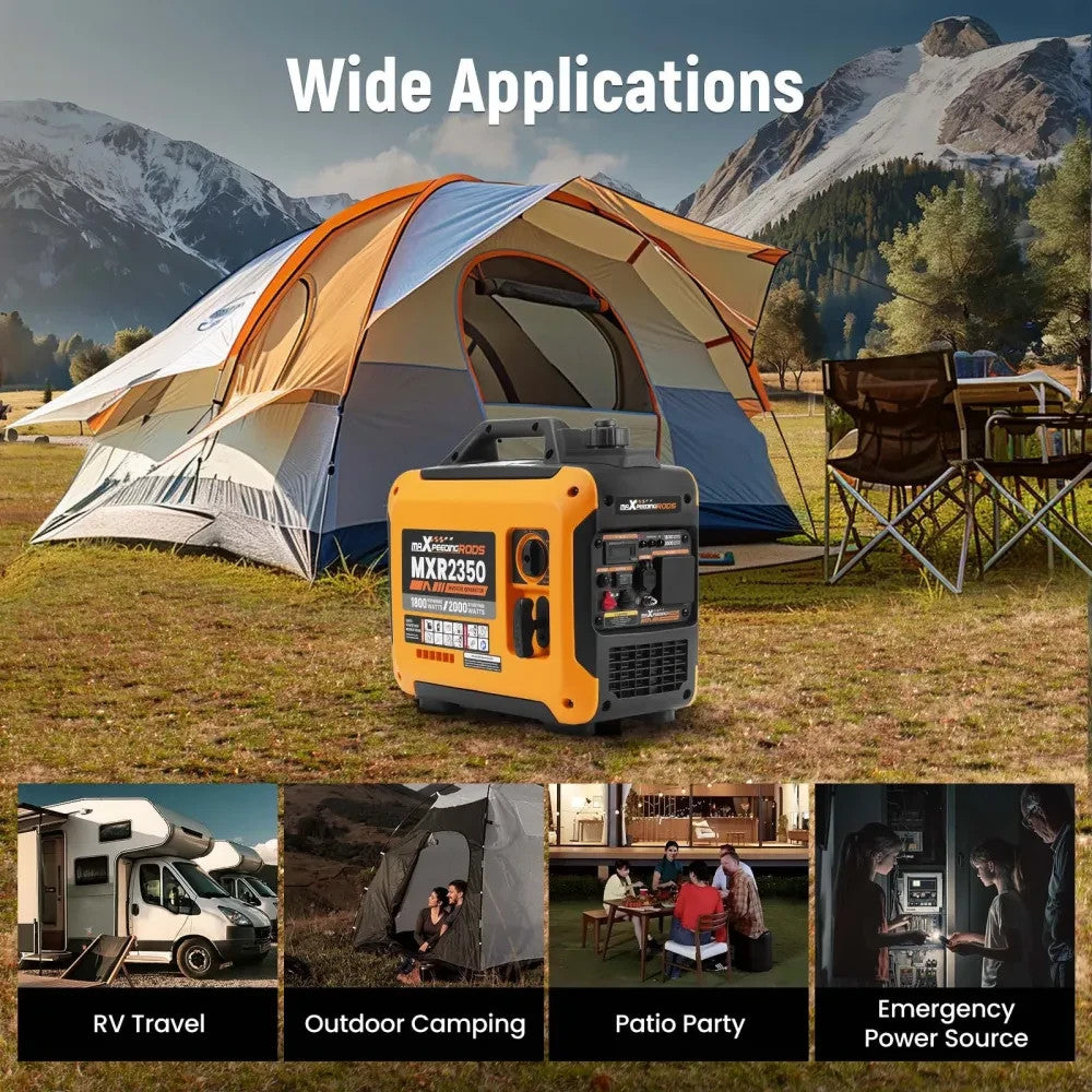 MXPR Super Silent Suitecase Mobil 1.8KW-2KW Petrol Inverter Generator Camping