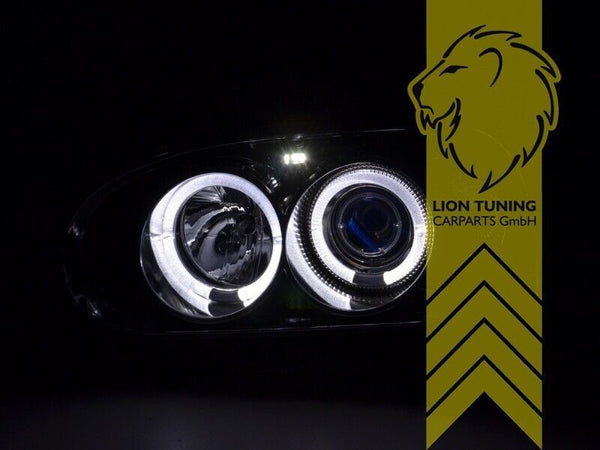 LT Pair LED DRL Halo Ring Headlights VW Golf 3 MK3 91+ Limo Variant Cabrio chrom