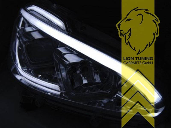 LT LED DRL Lightbar Halo Ring Headlights Peugeot 208 chrome 12-15 LHD