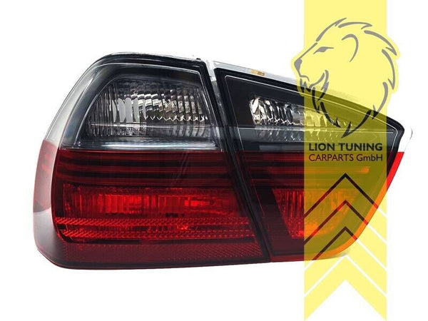 LT Pair Halogen Rear Lights Tail Lamps BMW E90 sedan red black smoke LHD