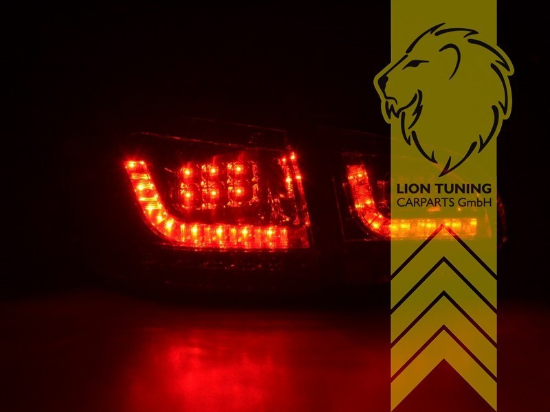 LT Pair LED DRL Lightbar REAR LIGHTS Tail VW Golf 6 red black smoke 08-13 LHD