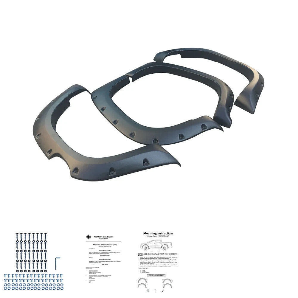 OW Fender Flares Wide Arch Kit MITSUBISHI L200 Triton Series 6 ABS Black ABE TUV