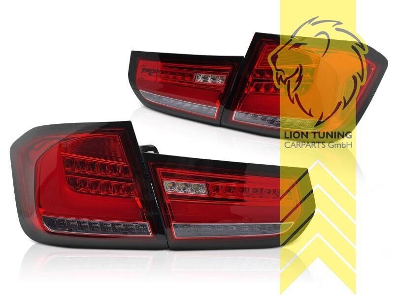 LT LED DRL Lightbar Rear Tail Lights BMW 3 Series F30 F35 11-15 red black LHD