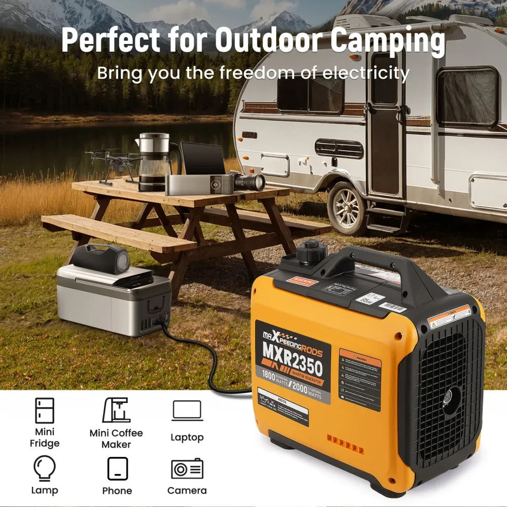 MXPR Super Silent Suitecase Mobil 1.8KW-2KW Petrol Inverter Generator Camping