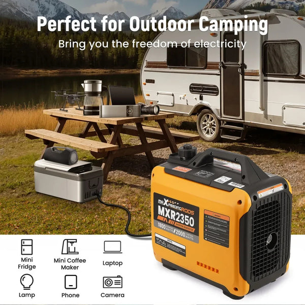 MXPR Super Silent Suitecase Mobil 1.8KW-2KW Petrol Inverter Generator Camping