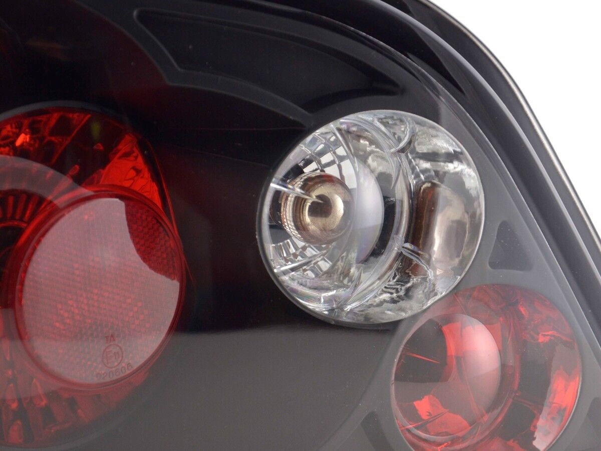 FK Pair Crystal Halogen REAR LIGHTS Peugeot 307 3 01-06 black red LHD