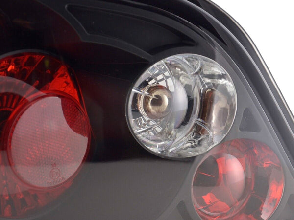 FK Pair Crystal Halogen REAR LIGHTS Peugeot 307 3 01-06 black red LHD