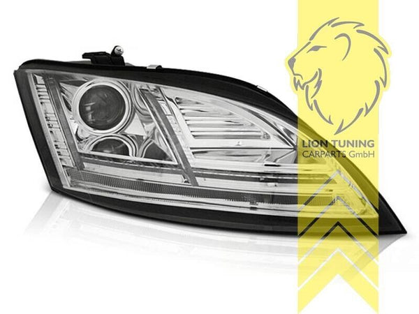 LT LED DRL Lightbar Headlights Audi TT 8J Coupe Cabrio chrome XENON AFS LHD