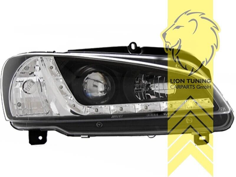 LT LED DRL Halo Lightbar Headlights Peugeot 106 2 Type 1 96-04  black LHD