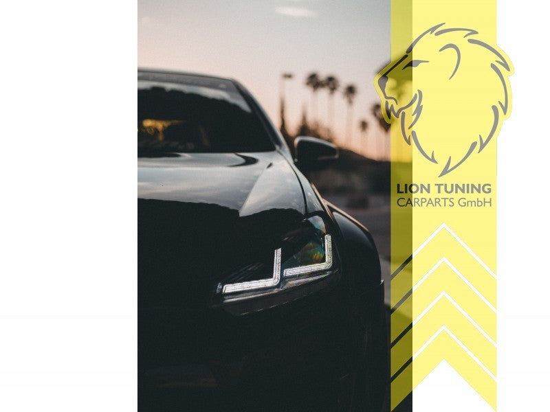 LT Pair OSRAM Bi Xenon LED DRL Headlights VW Golf 6 Limo Variant Cab black LHD