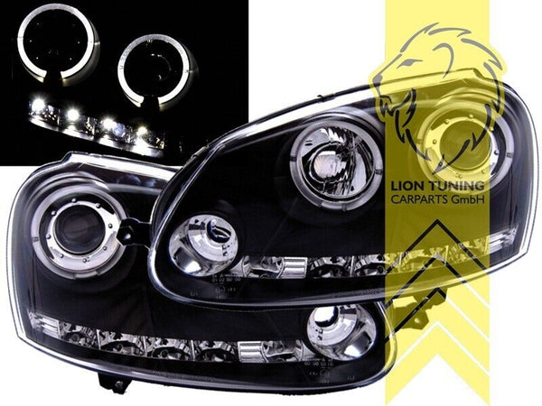 LT LED DRL Lightbar Headlights VW Golf 5 1K 5 MK5 03-9 Limo Variant black H1 LHD