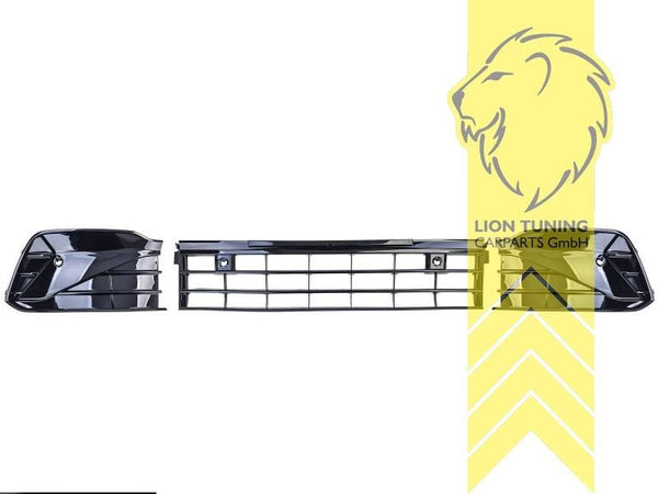 LT front bumper middle grille grill VW Golf 8 CB1 GTI GTD R Line gloss black 19+