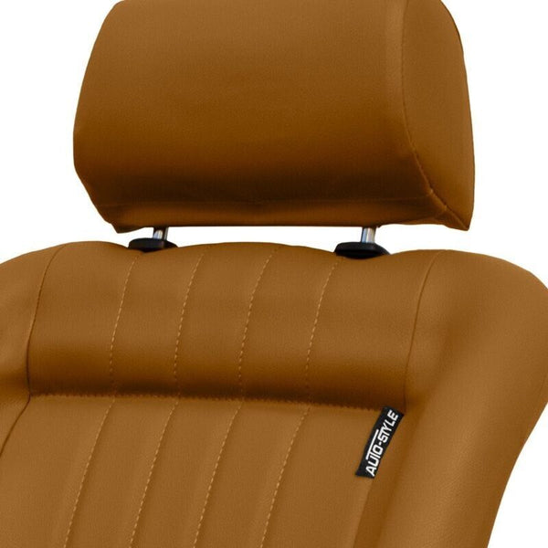 AS x1 Univ Classic Car Retro Kit Sports Fixed Back Bucket Seat Beige inc slides