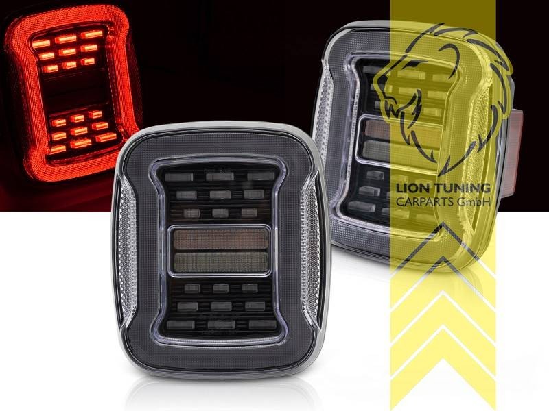 LT Pair LED Lightbar Rear Lights Chrysler Jeep Wrangler YJ TJ black 91-06 LHD