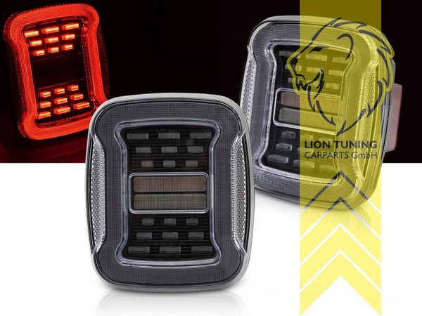 LT Pair LED Lightbar Rear Lights Chrysler Jeep Wrangler YJ TJ black 91-06 LHD