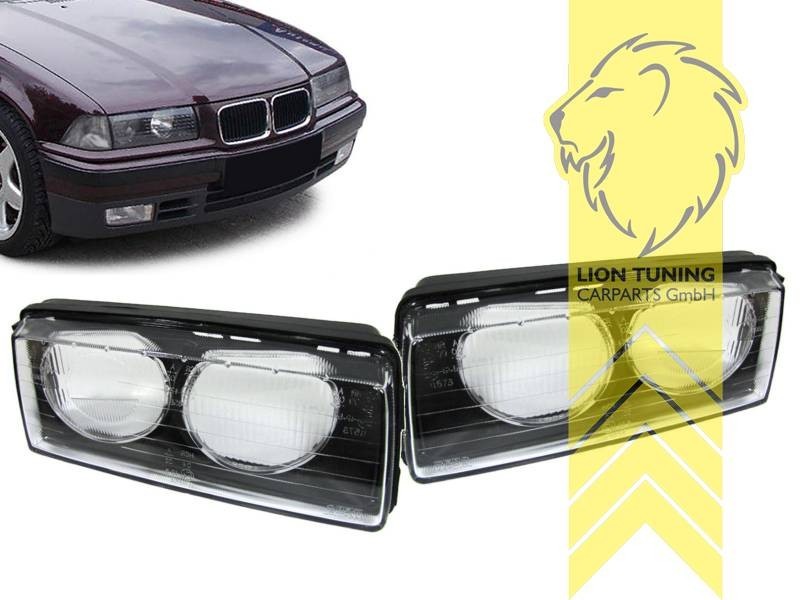 LT Pair Headlights Lens Lenses Fronts BMW E36 Sedan Touring Coupe Convertible