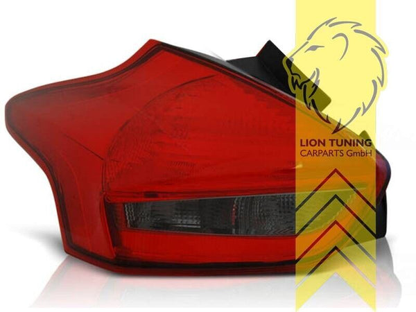 LT Pair LED Rear Lights Tail Lamps Ford Focus 3 MK3 15+ hatchback red black LHD