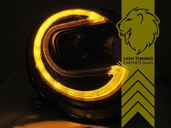 LT Pair LED DRL Lightbar Halo Ring Headlights BMW Mini One R56 R57 06-14 LHD
